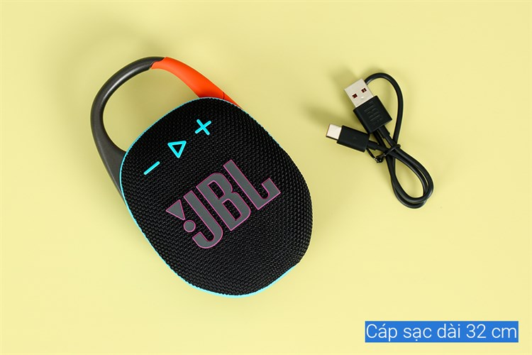 Loa Bluetooth JBL Clip 5 Màu Đen - Cam