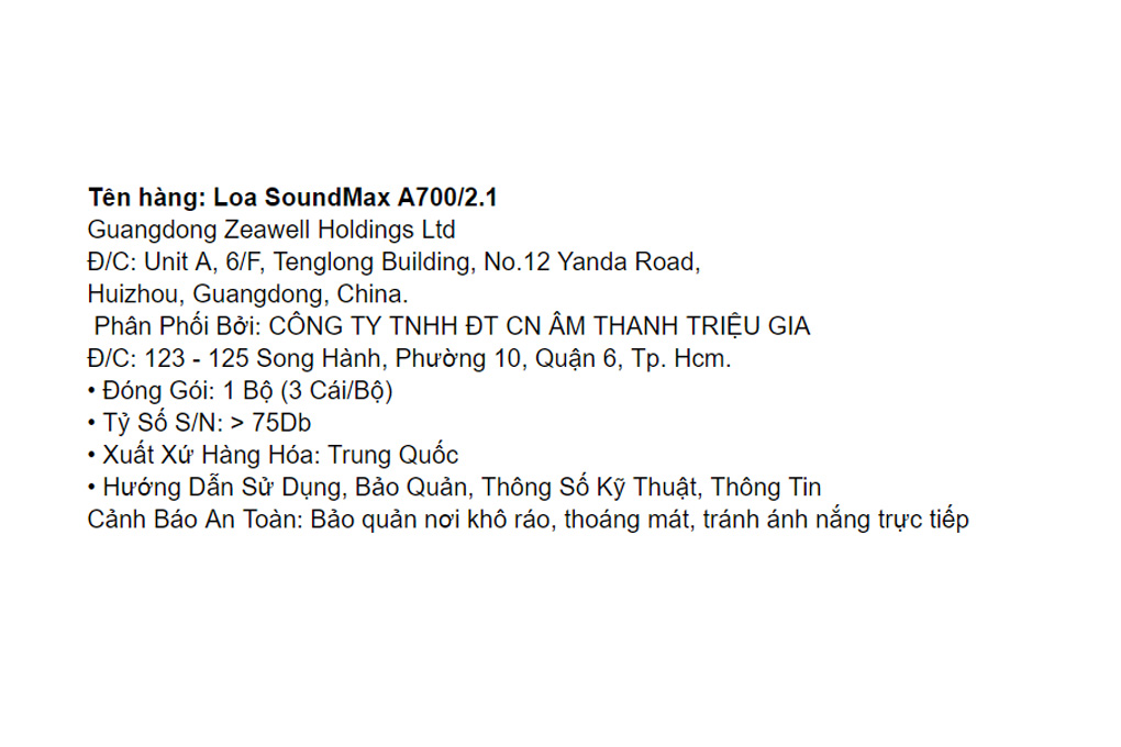 Loa vi tính Bluetooth Soundmax A700 Màu Đen