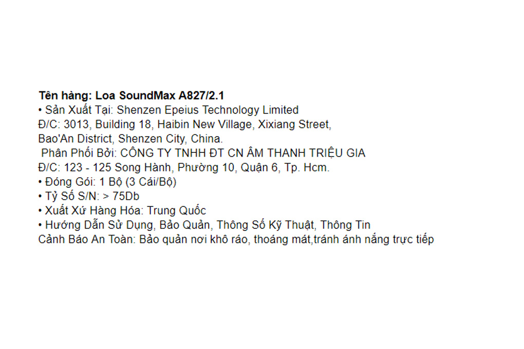 Loa vi tính Bluetooth Soundmax A827 Màu Đen