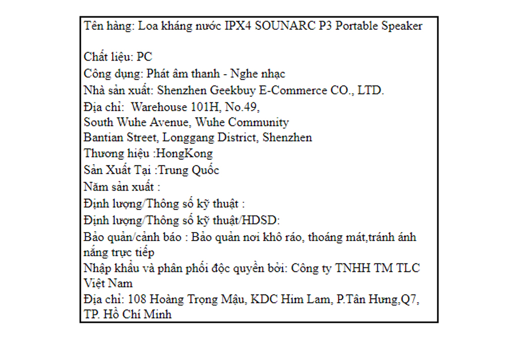 Loa Bluetooth Sounarc P3 Portable Speaker - 17