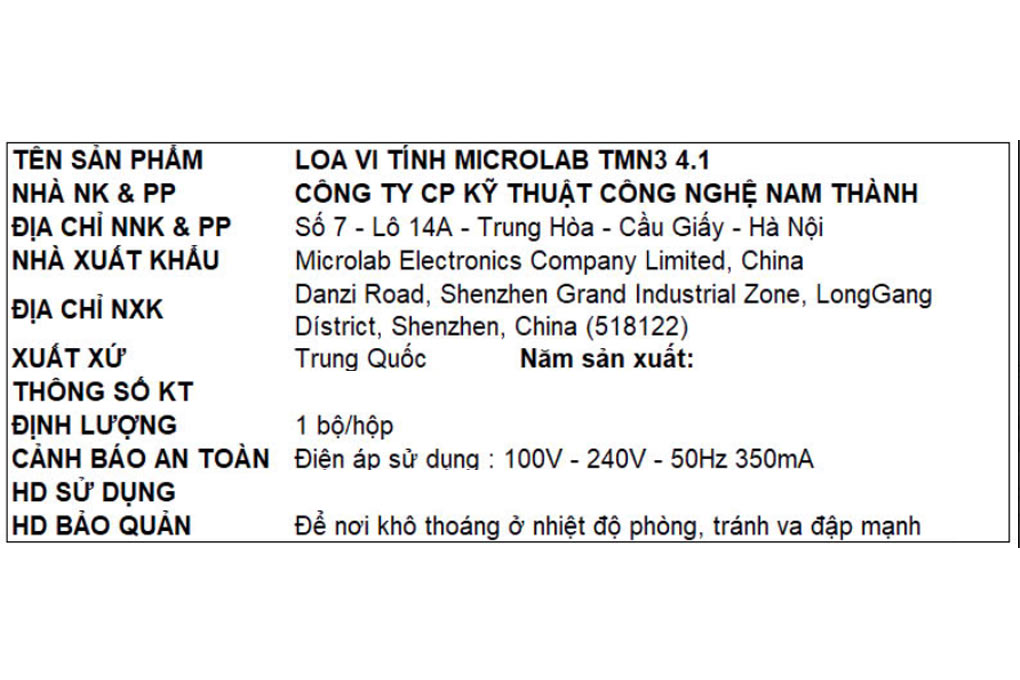 Loa vi tính Microlab TMN3 4.1 Màu Đen