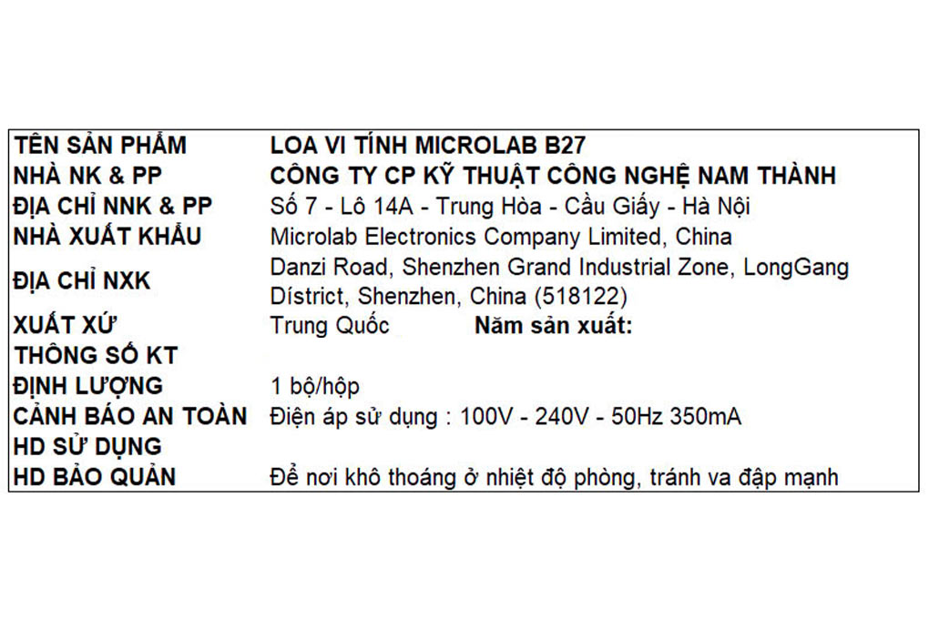 Loa vi tính Microlab B27 Màu Đen