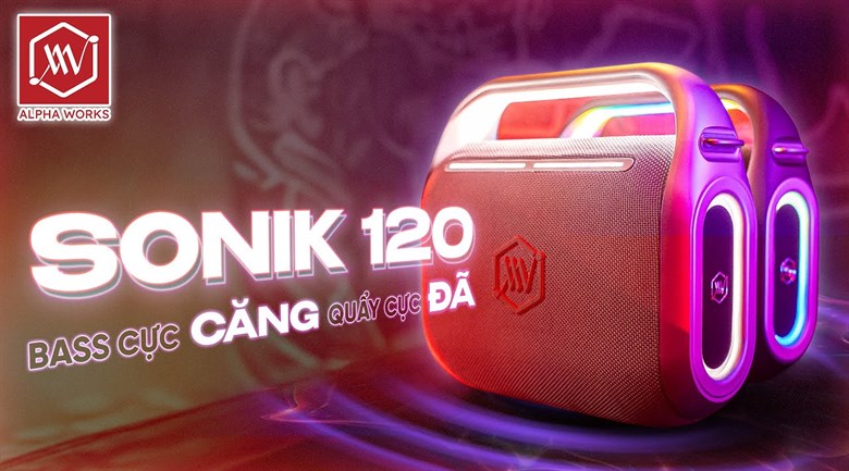 Loa Bluetooth Party Alpha Works Sonik 120 VNE