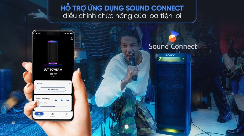 Loa kéo karaoke Sony ULT Tower 9 SRSULT900ACCSP6 800W