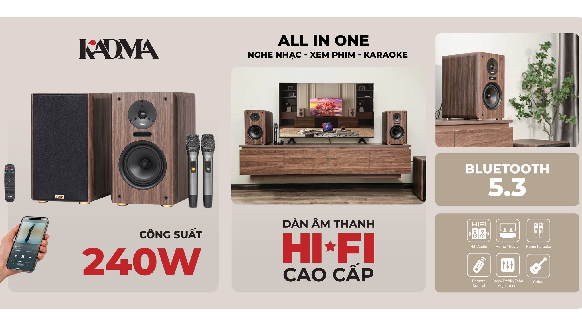Cặp loa Bluetooth KADMA KM-BS36i