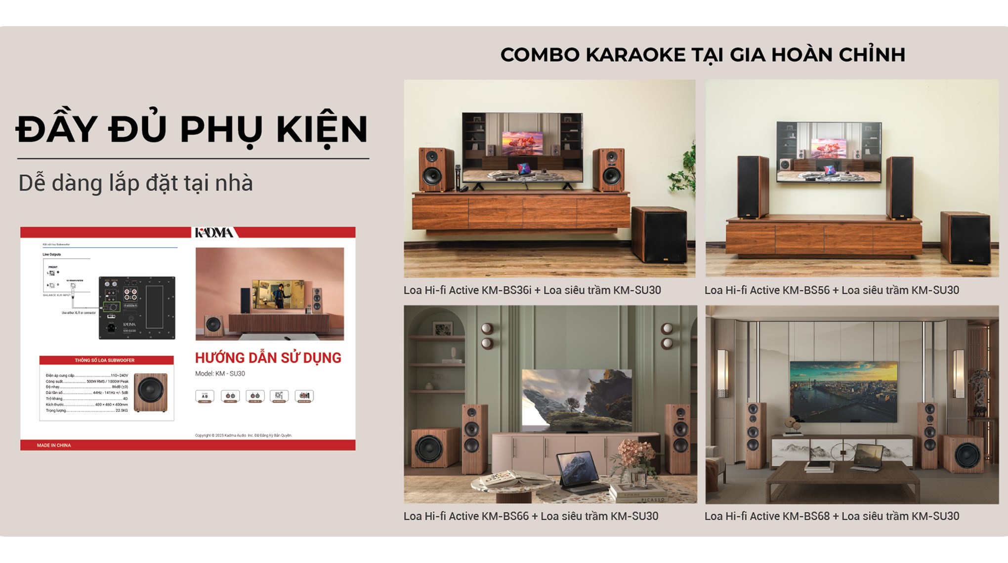 Loa siêu trầm KADMA KM-SU30