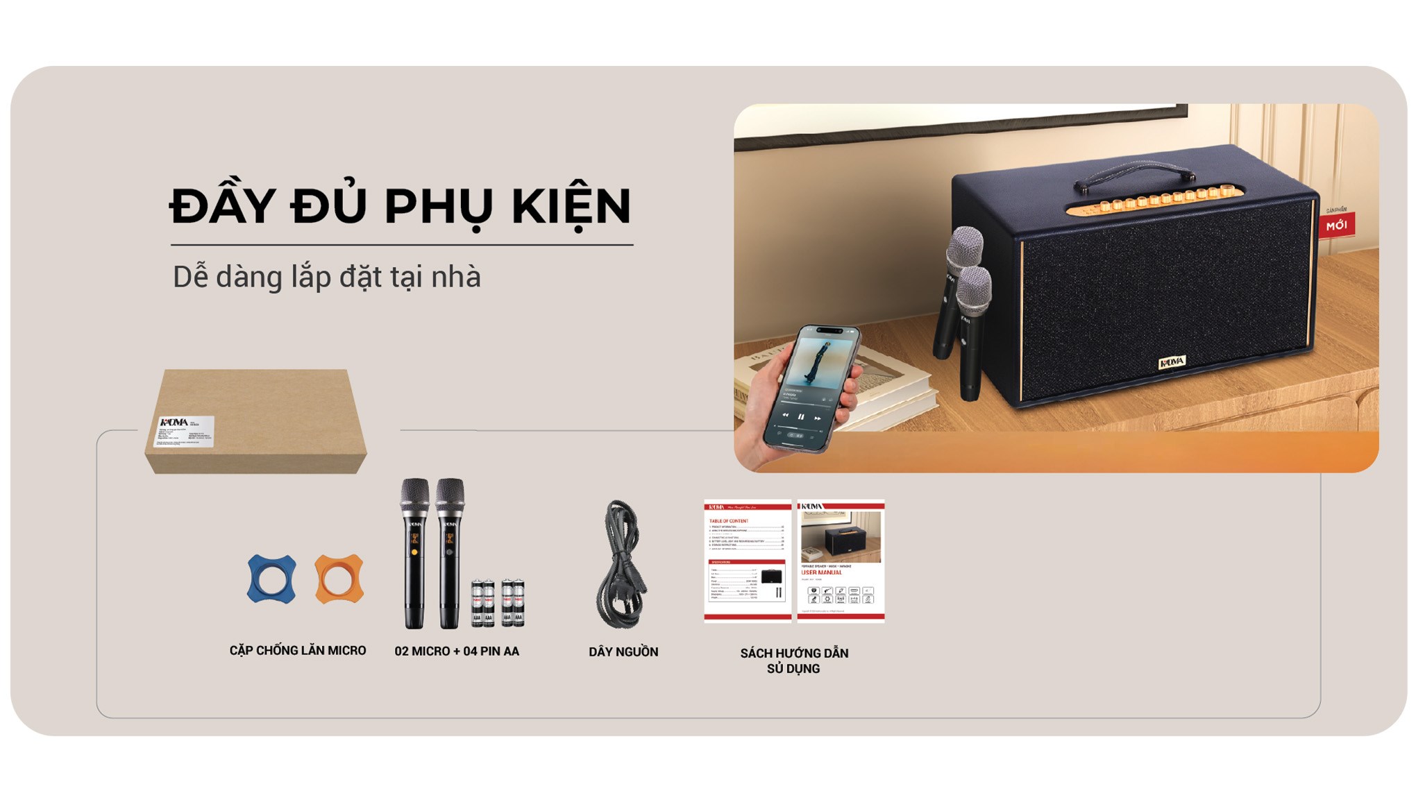Loa Bluetooth KADMA KM-KS68 - Đen