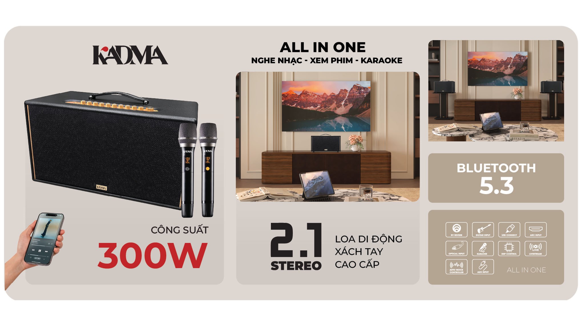 Loa Bluetooth KADMA KM-KS68 - Đen