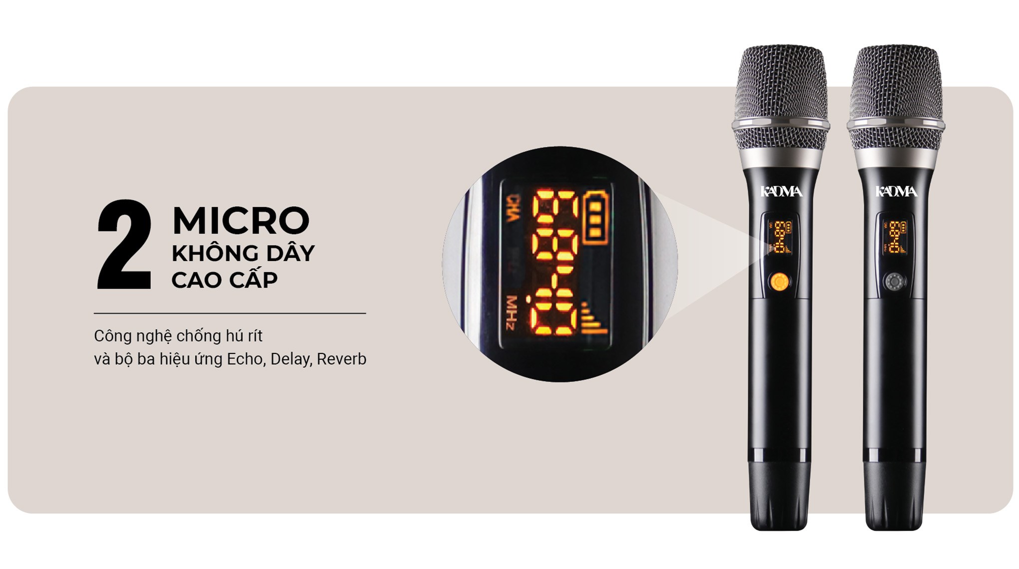 Loa Bluetooth KADMA KM-KS68 - Nâu