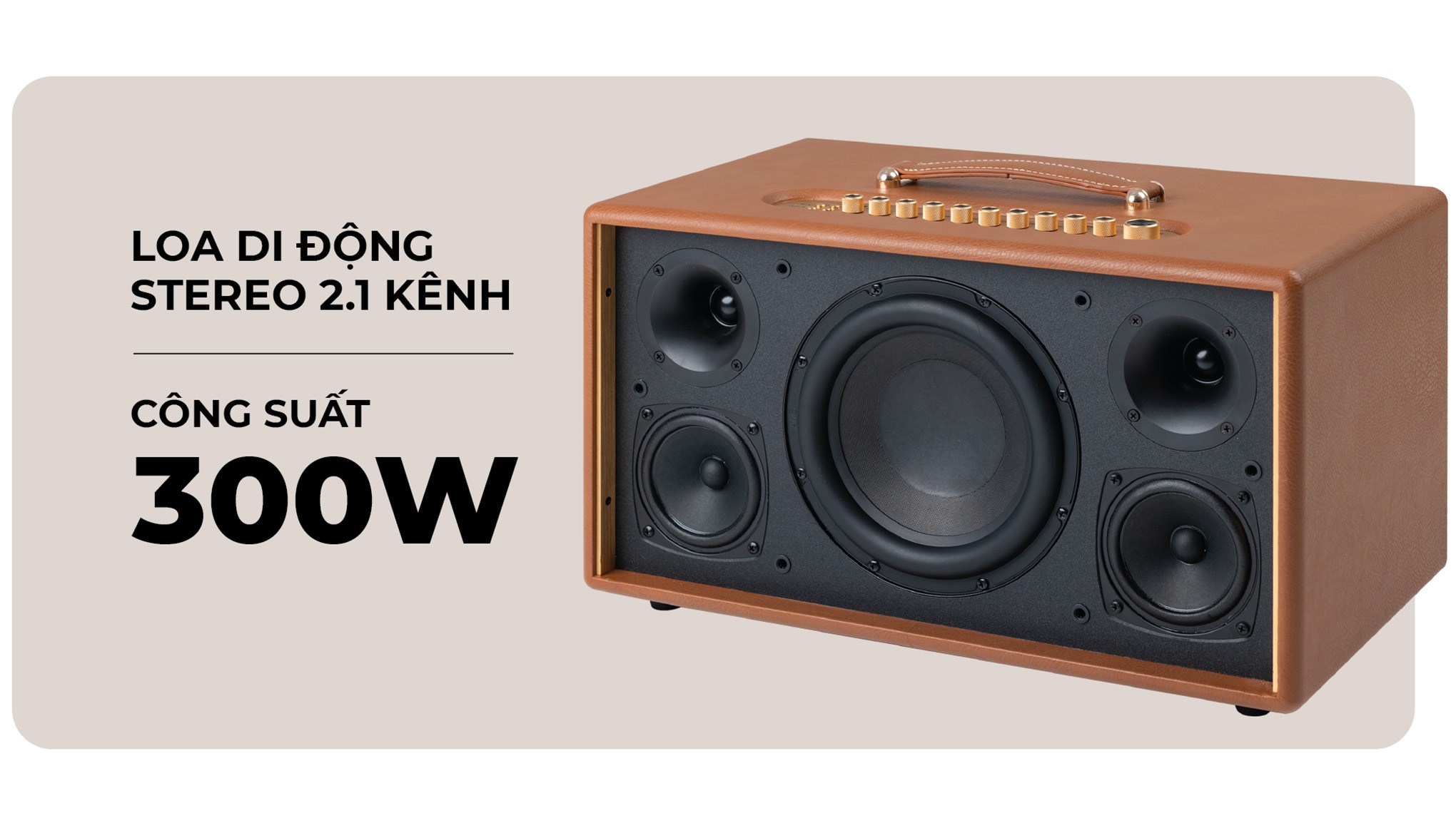 Loa Bluetooth KADMA KM-KS68 - Nâu