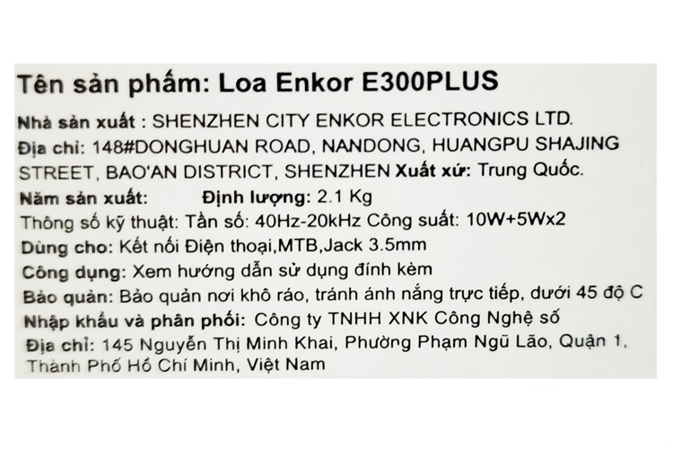 Loa vi tính Enkor E300 Plus Màu Trắng