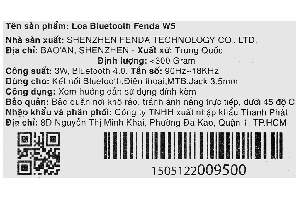 Loa Bluetooth Fenda W5