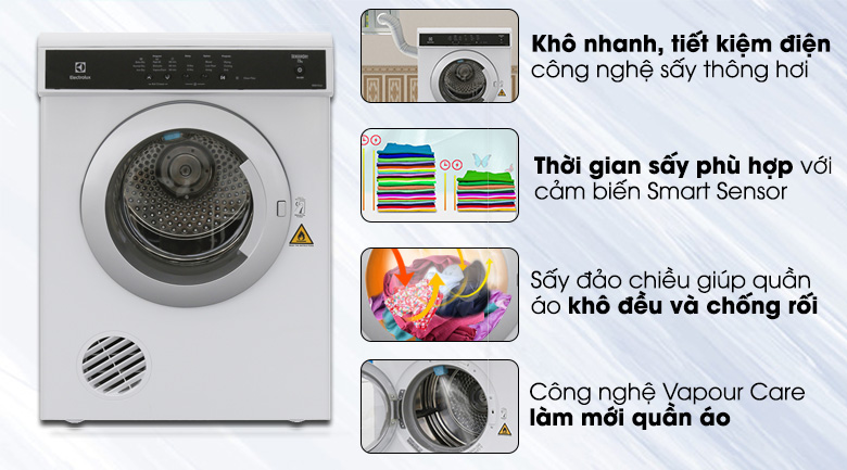 Máy sấy Electrolux 7.5 kg EDS7552