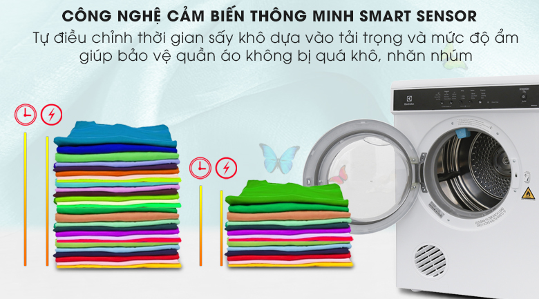 Công nghệ Smart Sensor - Máy sấy Electrolux 7.5 kg EDS7552