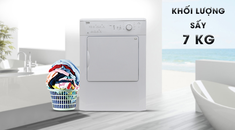 Khối lượng sấy 7 kg - Máy sấy Beko 7 kg DV7110