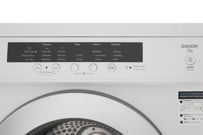 Máy sấy Electrolux 7.5 kg EDV7552 Màu Trắng