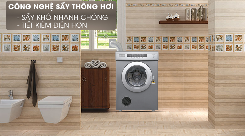 Công nghệ sấy thông hơi - Máy sấy Electrolux 7.5 kg EDV7552S