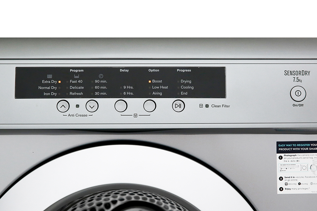 Máy sấy Electrolux 7.5 kg EDV7552S Màu Xám