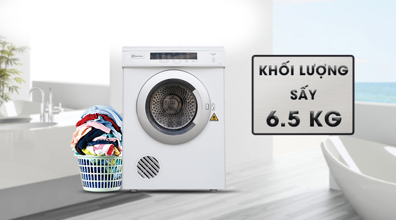 Khối lượng sấy - Máy sấy Electrolux 6.5 kg EDV6552