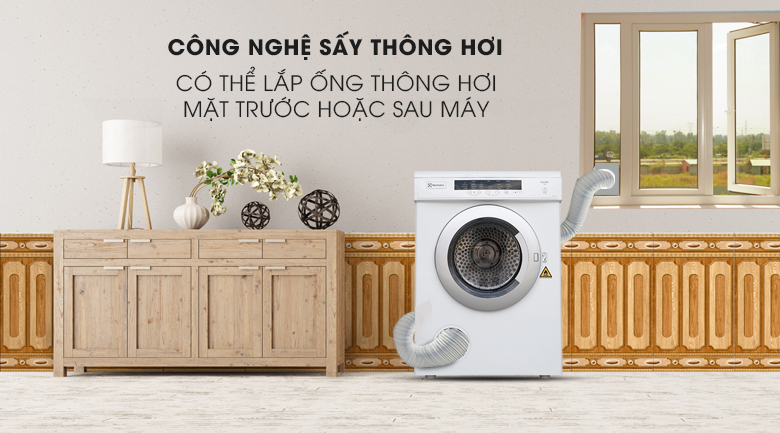 Công nghệ sấy thông hơi - Máy sấy Electrolux 6.5 kg EDV6552