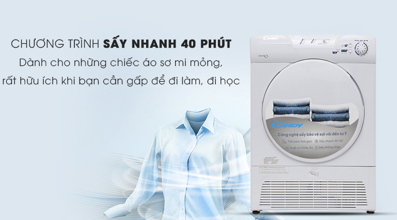 Máy sấy Candy 8kg GCC 580NB-S