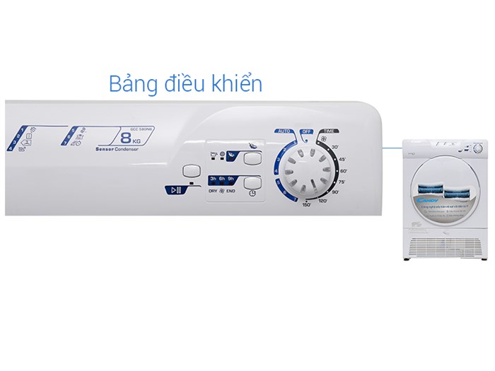 Máy sấy Candy 8kg GCC 580NB-S