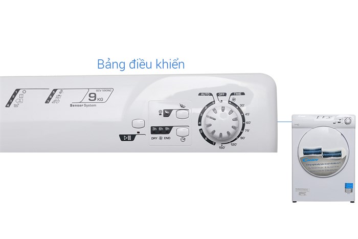 Máy sấy Candy 9kg GCV 590NC-S