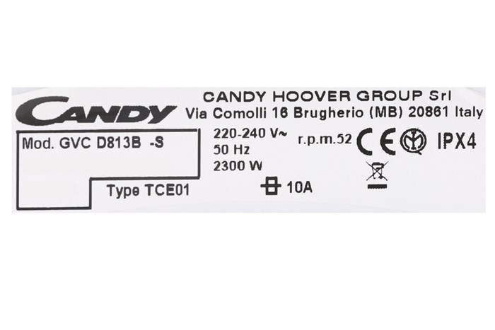 Máy sấy Candy 8 kg GVC D813B-S