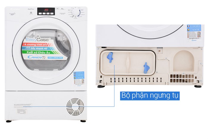 Máy sấy Candy 8 kg GVC D813B-S