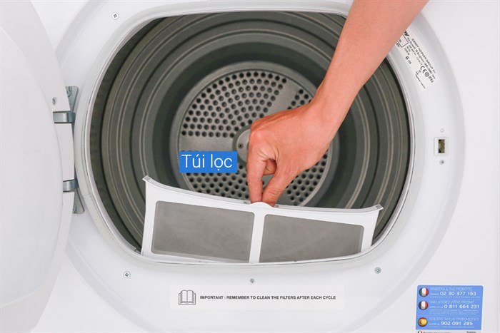 Máy sấy thông hơi Candy 9 kg CS V9DF-S Màu Trắng