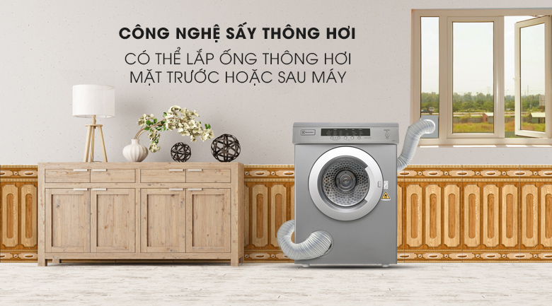 Sấy thông hơi - Máy sấy Electrolux 8 kg EDV8052S