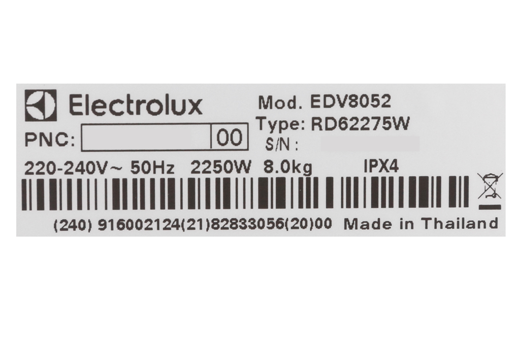 Máy sấy Electrolux 8 Kg EDV8052 - 9