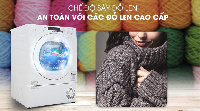 Máy sấy Candy 8 Kg GVS C8DE-S