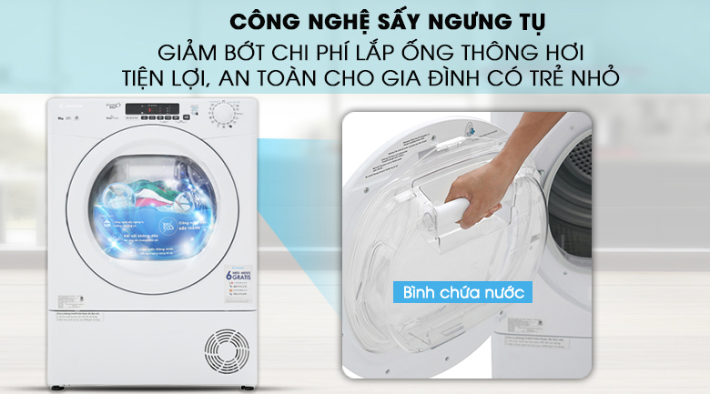 Máy sấy Candy 10 Kg GVS C10DE-S