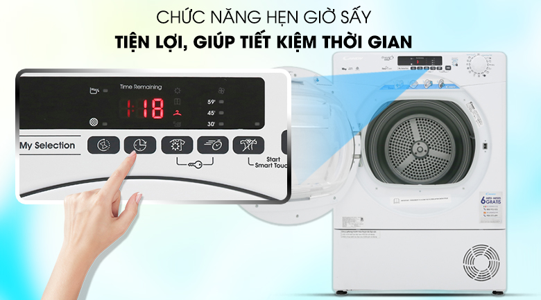 Máy sấy Candy 10 Kg GVS C10DE-S