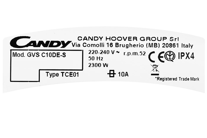 Máy sấy Candy 10 Kg GVS C10DE-S Màu Trắng