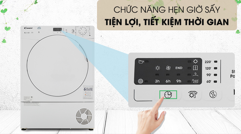 Máy sấy ngưng tụ Candy 8 Kg CS C8LF-S
