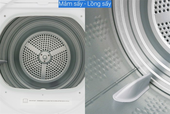 Máy sấy ngưng tụ Candy 8 Kg CS C8LF-S Màu Trắng