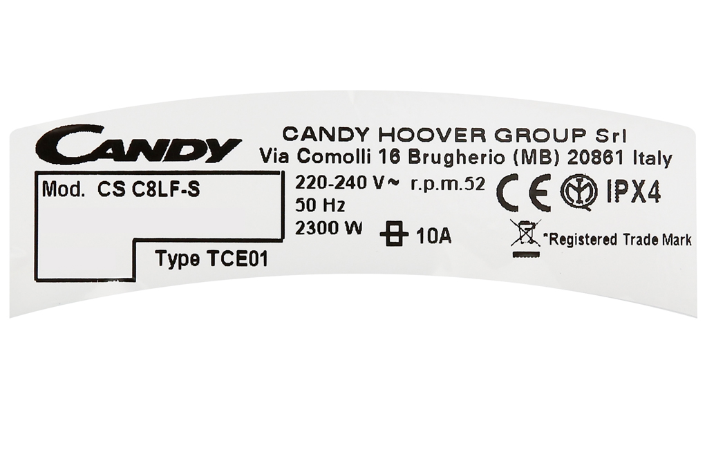 Máy sấy ngưng tụ Candy 8 Kg CS C8LF-S Màu Trắng