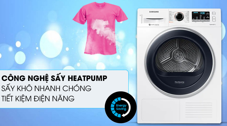 Công nghệ Heatpump - Máy sấy Samsung 9 kg DV90M5200QW/SV Công nghệ Heatpump - Máy sấy Samsung 9 kg DV90M5200QW/SV