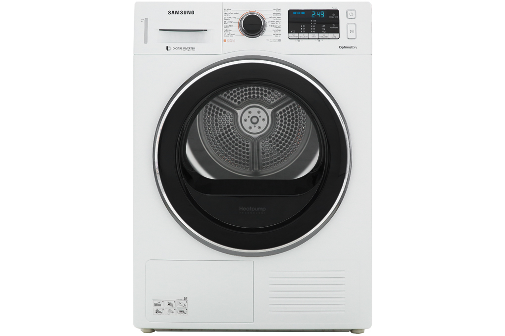 Máy sấy bơm nhiệt Samsung Inverter 9 Kg DV90M5200QW/SV Màu Trắng