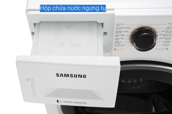 Máy sấy bơm nhiệt Samsung Inverter 9 Kg DV90M5200QW/SV Màu Trắng
