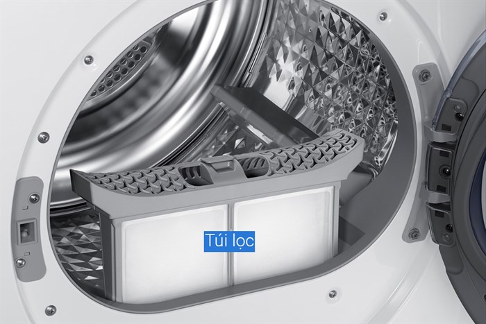 Máy sấy bơm nhiệt Samsung Inverter 9 Kg DV90M5200QW/SV Màu Trắng