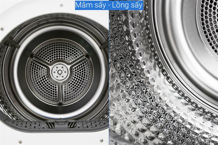 Máy sấy bơm nhiệt Samsung Inverter 9 Kg DV90M5200QW/SV Màu Trắng