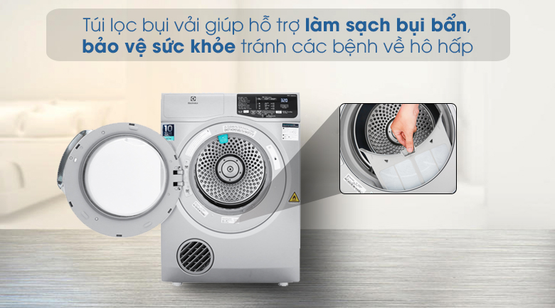 Máy sấy thông hơi Electrolux 8 Kg EDS805KQSA