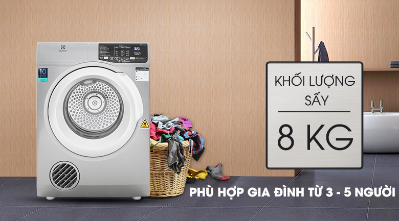 Máy sấy thông hơi Electrolux 8 Kg EDV805JQSA