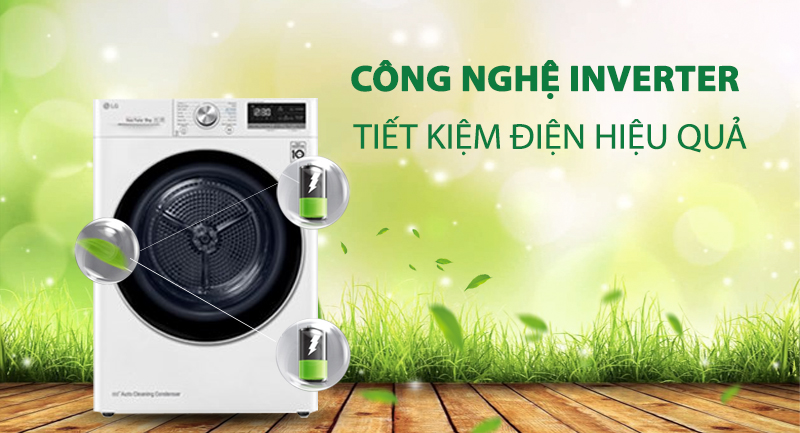Máy sấy bơm nhiệt LG 9 kg DVHP09W - 4