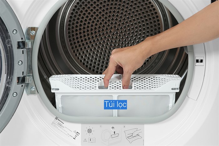 Máy sấy bơm nhiệt Electrolux Inverter 9 Kg EDH903BEWA Màu Trắng