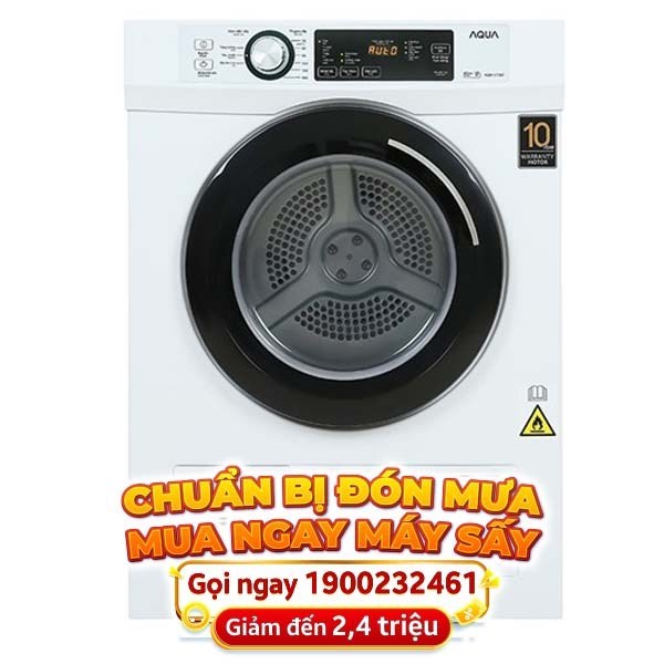 Máy sấy thông hơi Aqua 7 kg AQH-V700FW