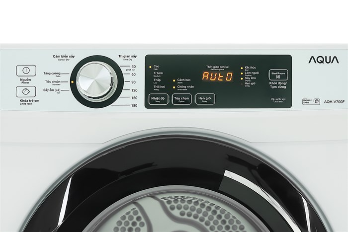 Máy sấy thông hơi Aqua 7 kg AQH-V700FW Màu Trắng